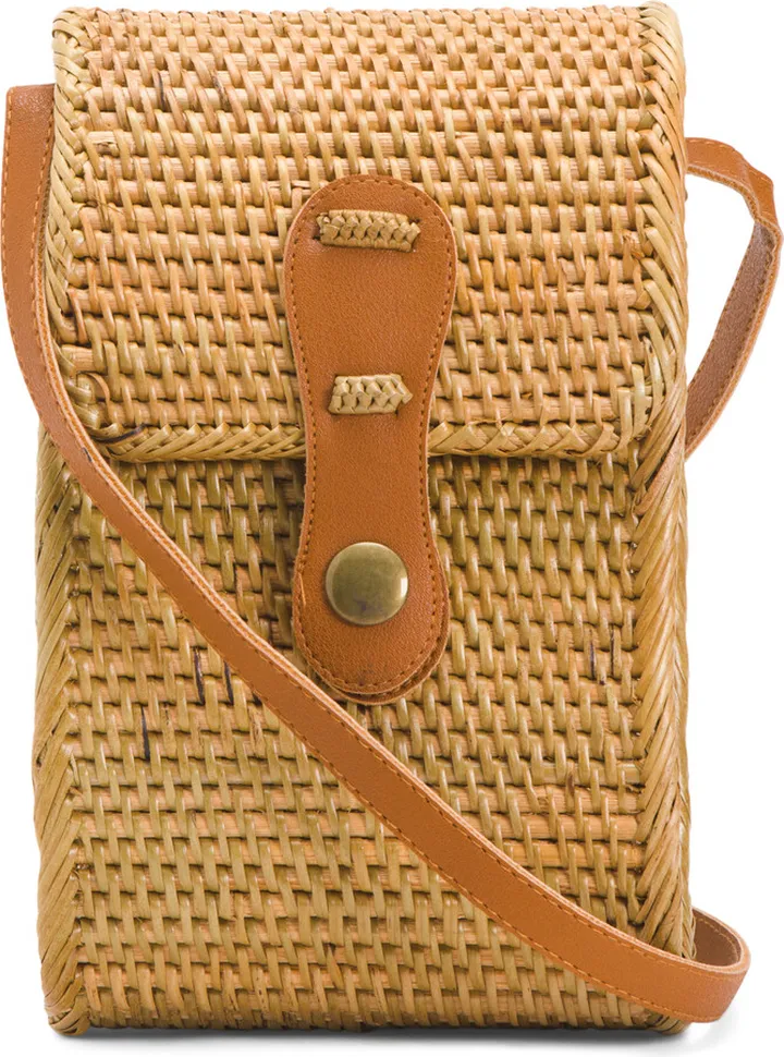Rattan Phone Crossbody