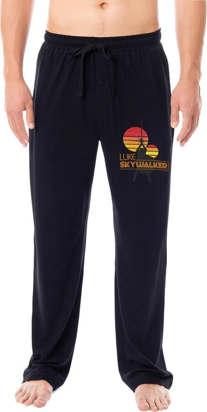 Star Wars Men's Luke Skywalker Jedi Adult Sleep Lounge Pajama Pants (XXX-Large) Black