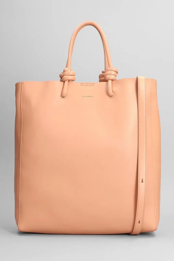 Tote In Rose-pink Leather