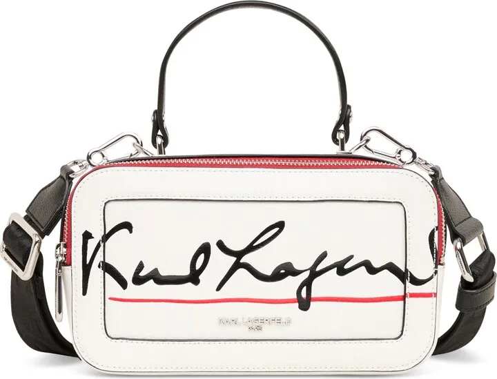 Karl Largerfeld Paris Simone Karl Leather Small Camera Crossbody