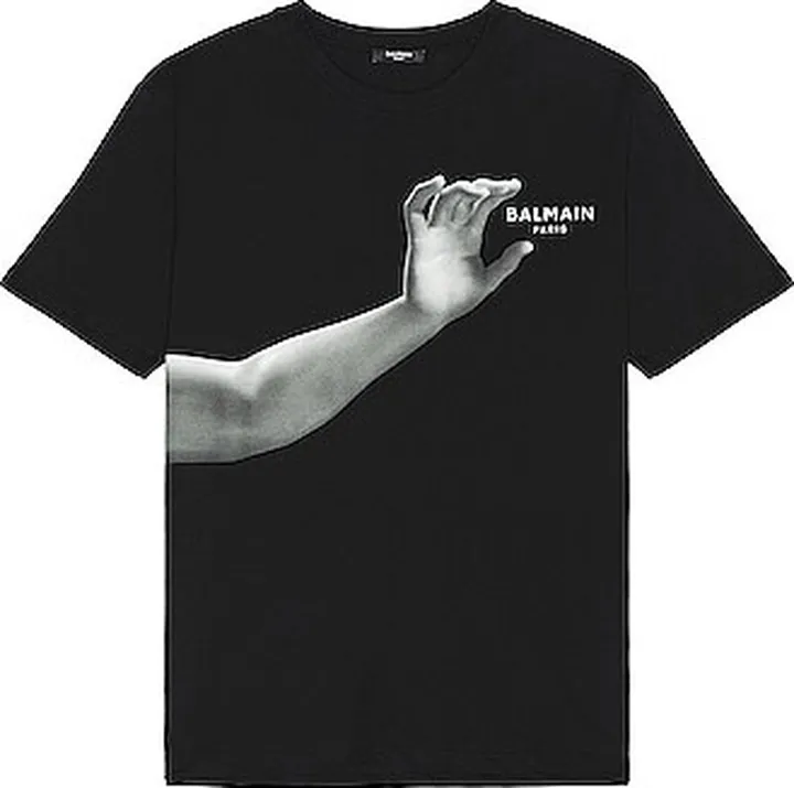 BALMAIN Statue Printed T-Shirt in Black