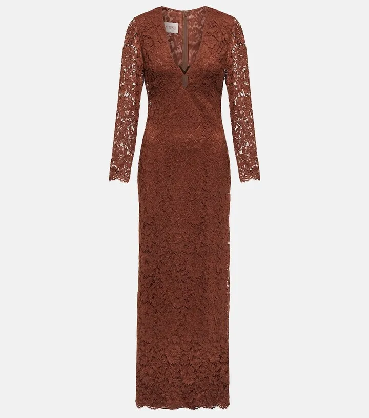 VGOLD floral lace gown