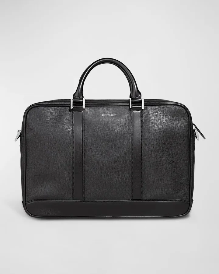 Men's Leather Briefcase with Padded Laptop Pocket