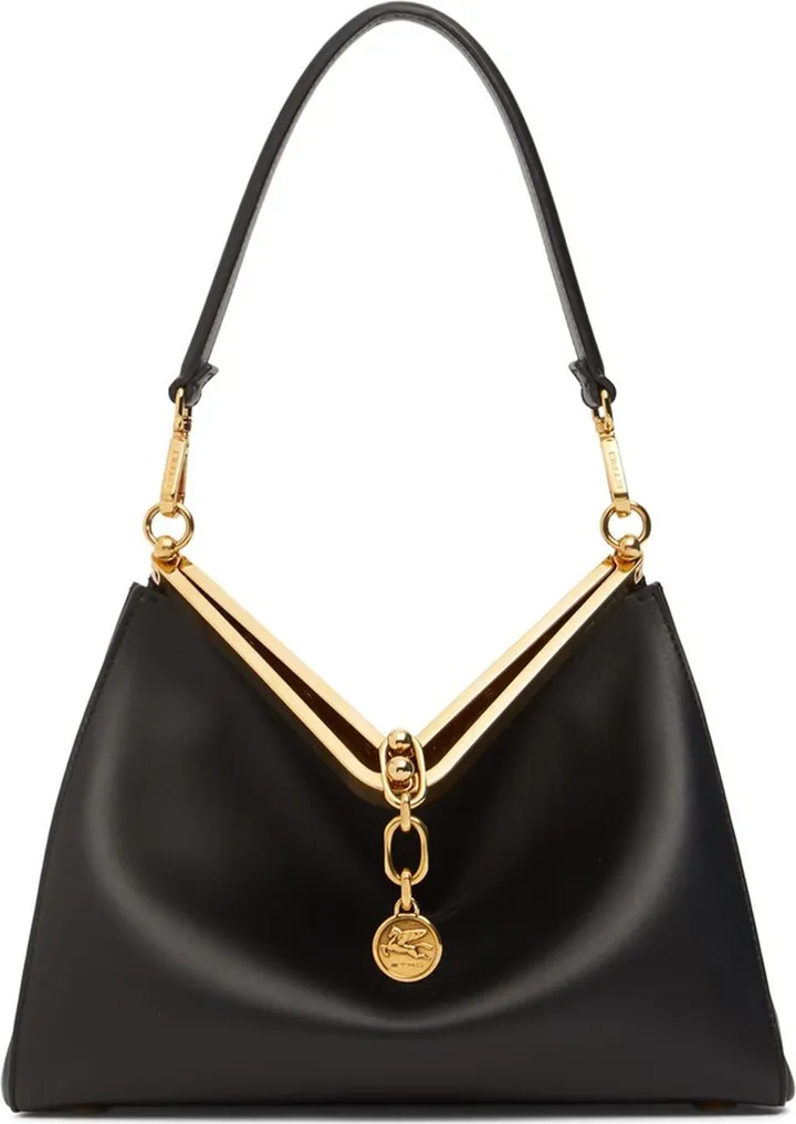 Large Vela leather shoulder bag