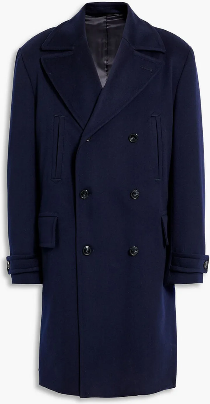 Scott double-breasted wool coat