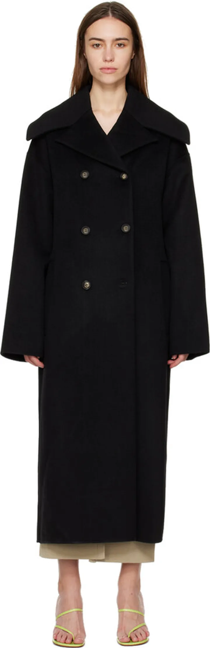 Nanushka Black Milma Coat