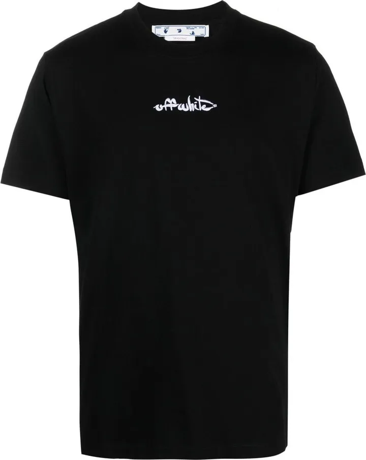 logo-print organic cotton T-shirt