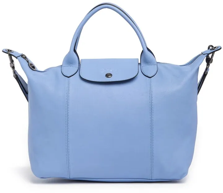 Le Pliage Cuir Medium Tote Bag