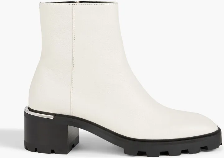 Melodie 35 pebbled-leather ankle boots