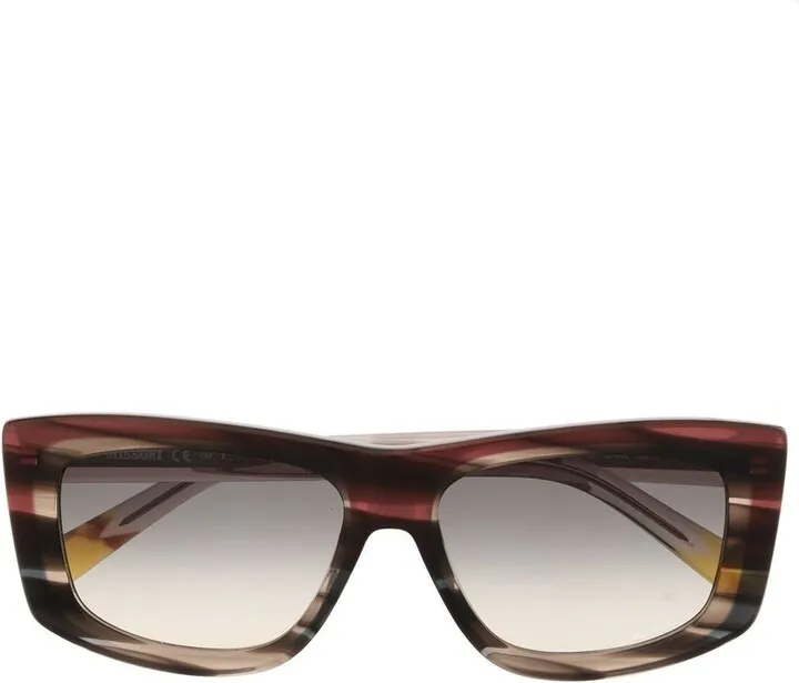 Rectangle-Frame Tinted Sunglasses