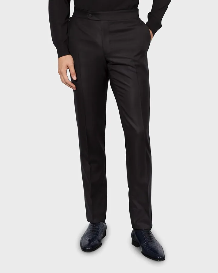 Men's Silk Twill Formal Trousers
