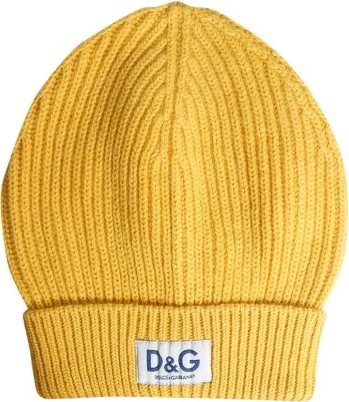 Dolce & Gabbana Logo Patch Turn-Up Brim Beanie
