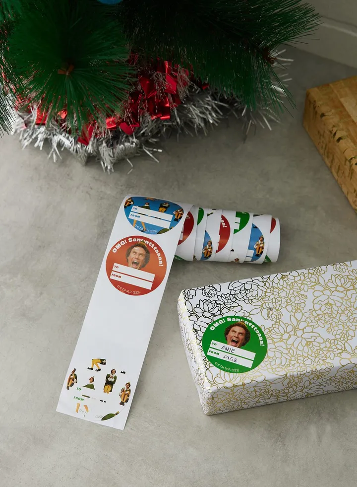 Elf Christmas Sticker Roll