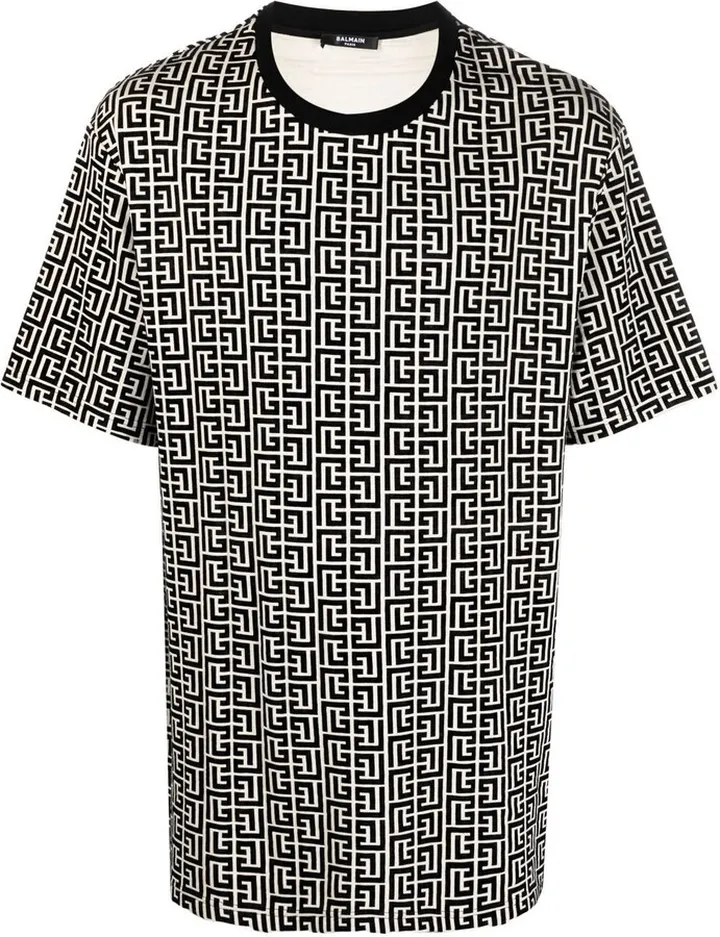 monogram-print short-sleeved T-shirt
