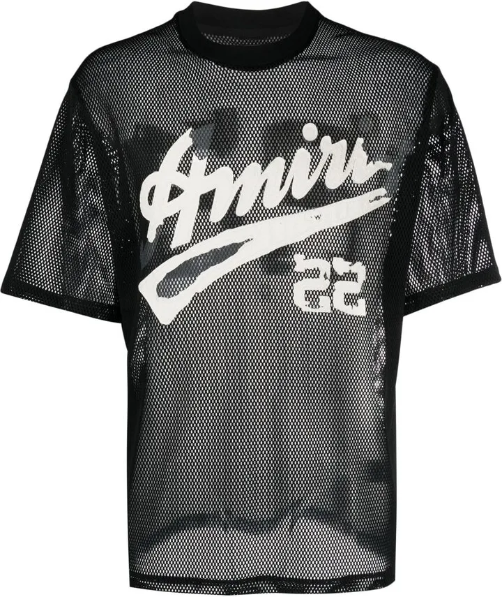 Black Logo Mesh T-Shirt