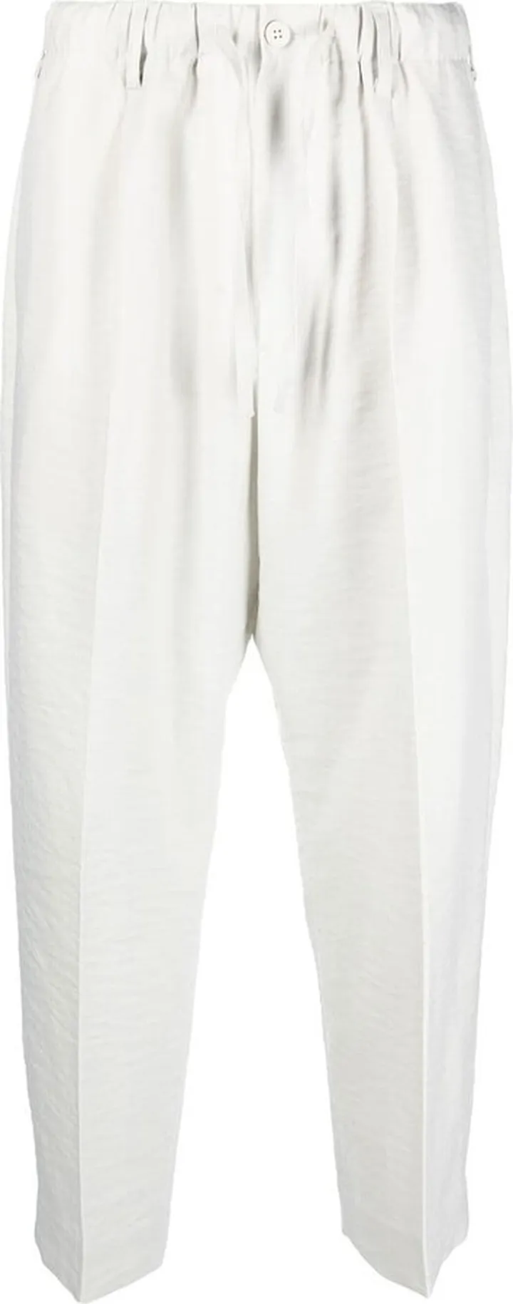 Drawstring-Waist Straight-Leg Trousers
