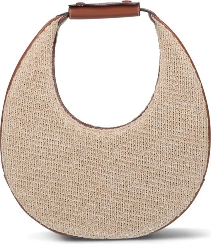 Staud Moon Logo Debossed Braided Tote Bag