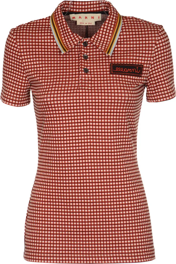 Logo Patch Check Polo Shirt