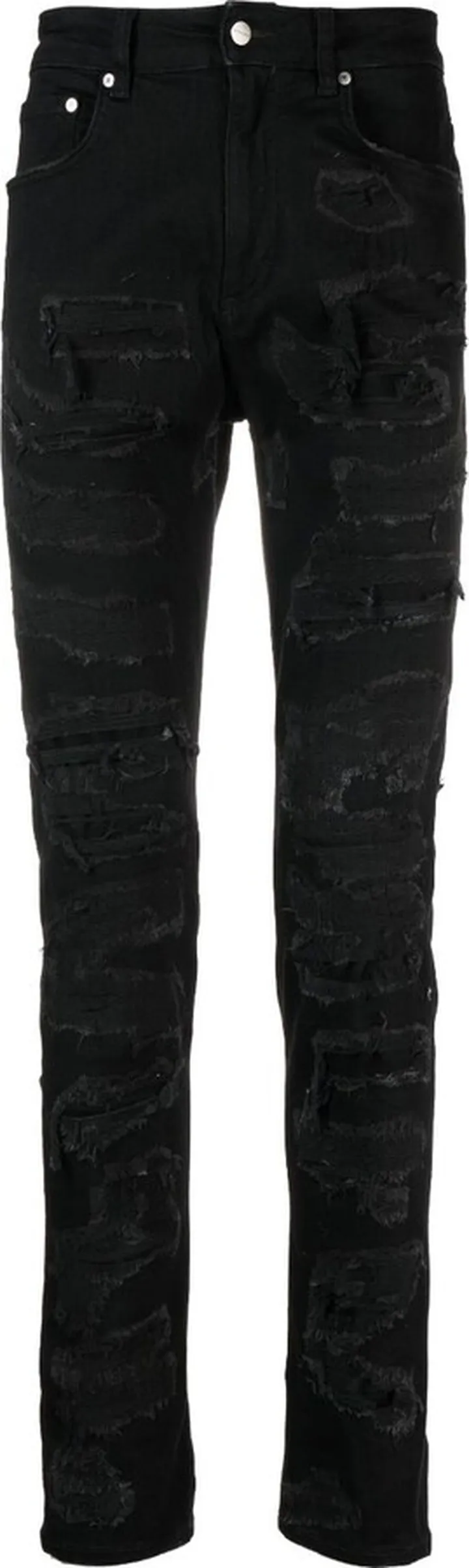 Black Distressed Skinny Jeans