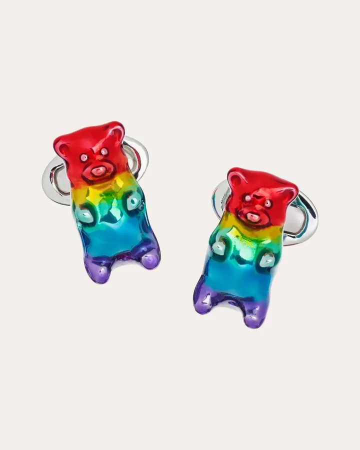 Rainbow Gummy Bear Cufflinks