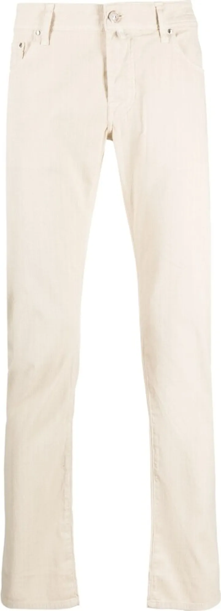 Mid-Rise Straight-Leg Trousers