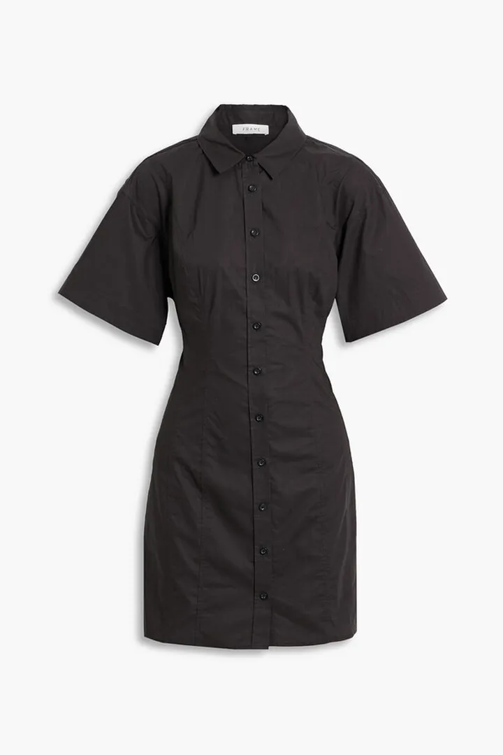 Cotton-poplin mini dress