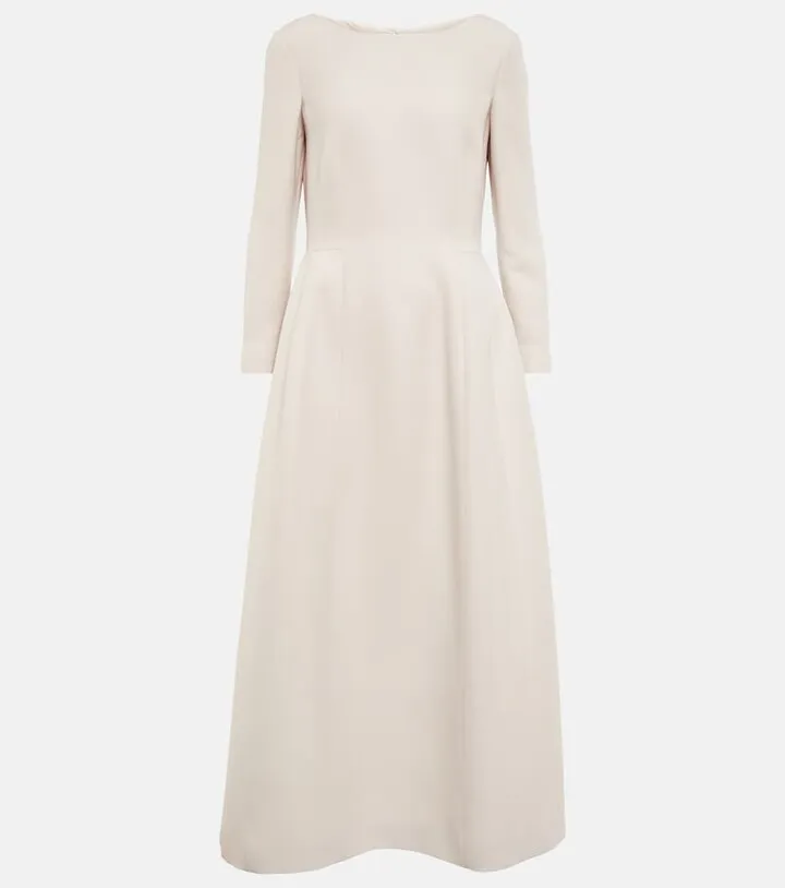 Lilibet wool and silk midi dress