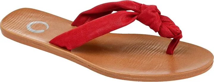 Journee Collection Brindle Sandal (Red) Women's Shoes
