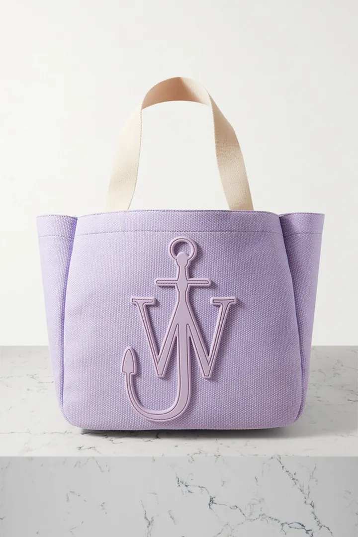 JW Anderson - Cabas Appliquéd Canvas Tote - Purple
