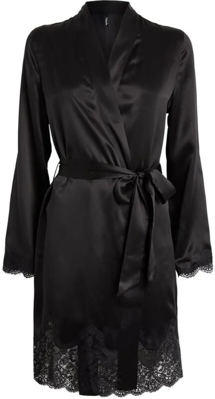 Aubade Silk Lace-Trim Robe