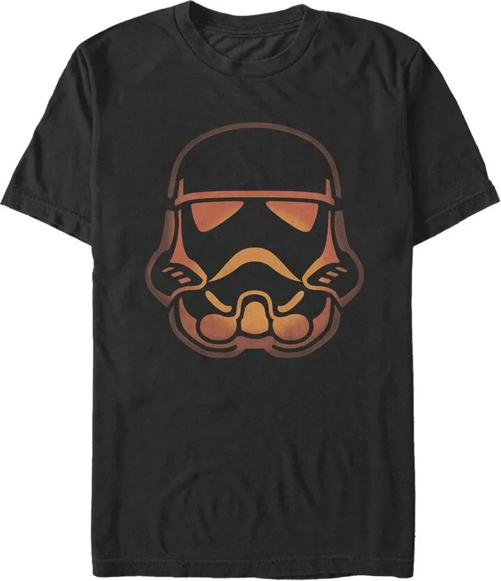Men's Star Wars Halloween Stormtrooper Pumpkin T-Shirt - Black - Medium