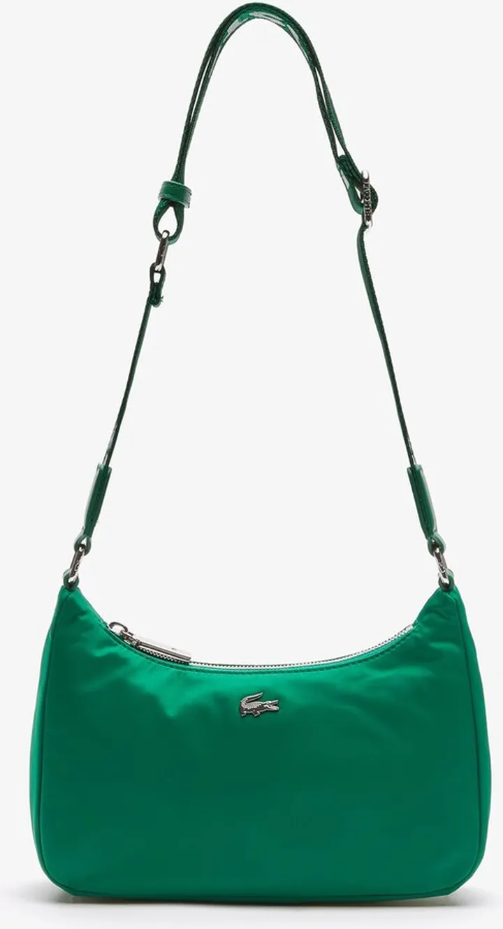 Unisex Metal Crocodile Branded Strap Nylon Shoulder Bag