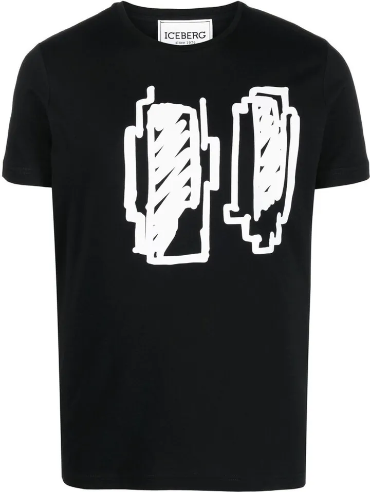 graphic-print detail T-shirt