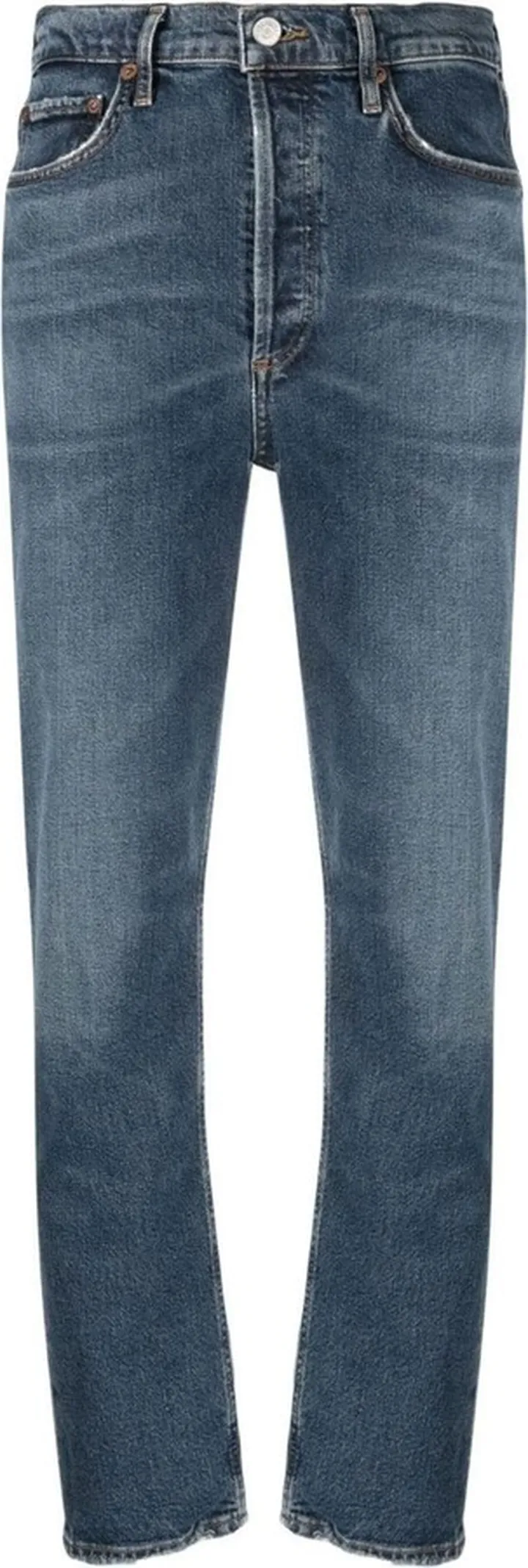 High-Waisted Slim-Fit Jeans