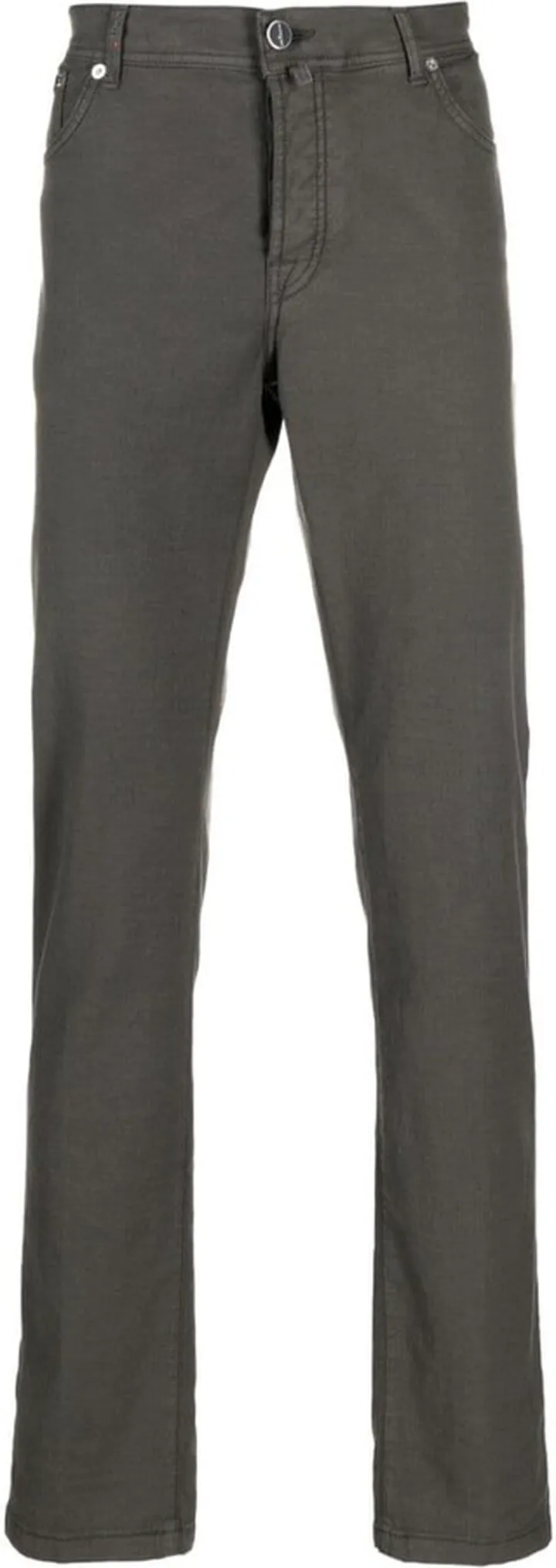 Mid-Rise Straight-Leg Trousers