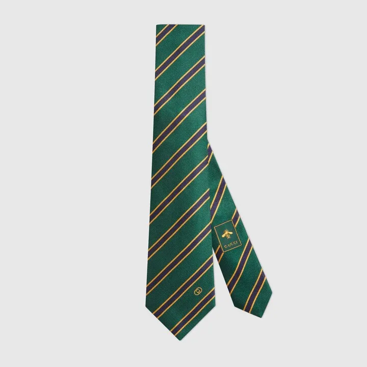 Striped silk tie