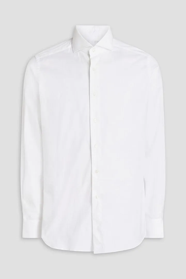 Stretch-cotton poplin shirt