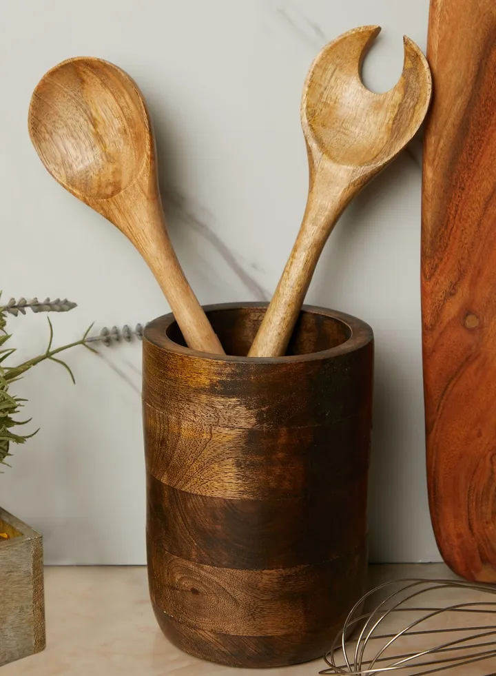 Wooden Utensil Holder