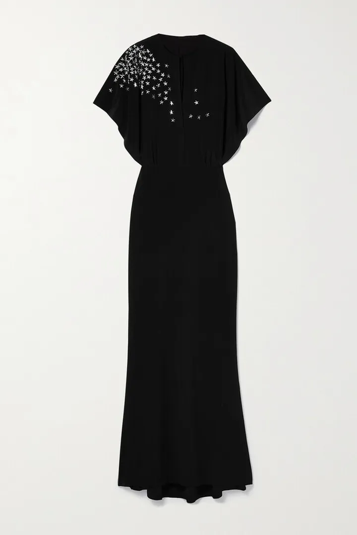 Norma Kamali - Obie Studded Stretch-jersey Gown - Black