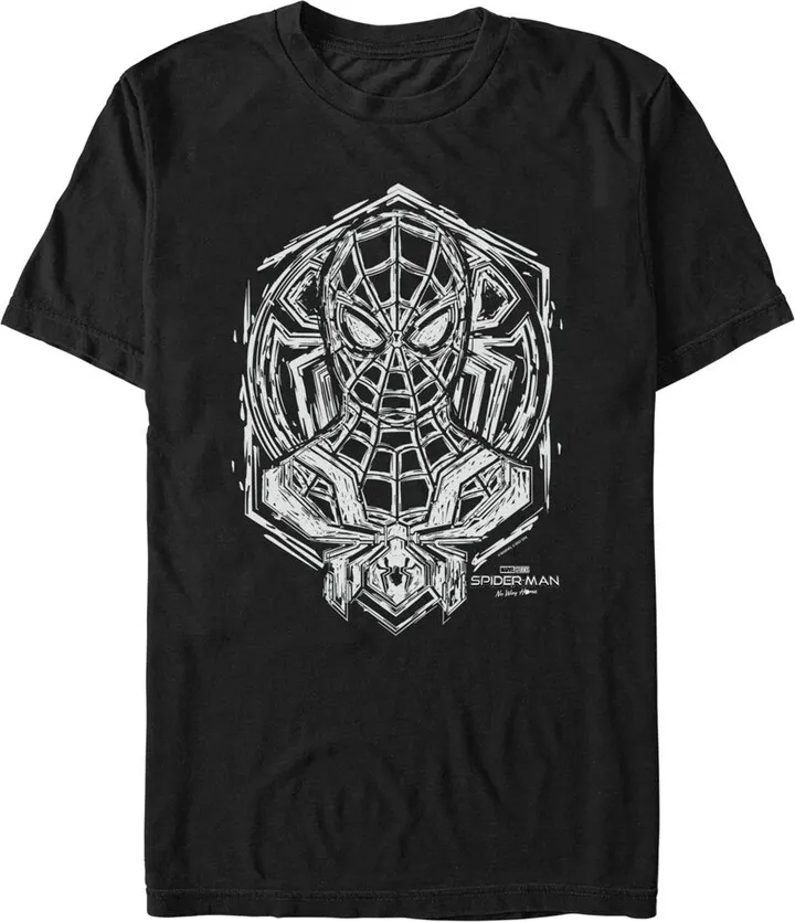 Men's Marvel Spider-Man: No Way Home White Sketch T-Shirt - Black - Medium
