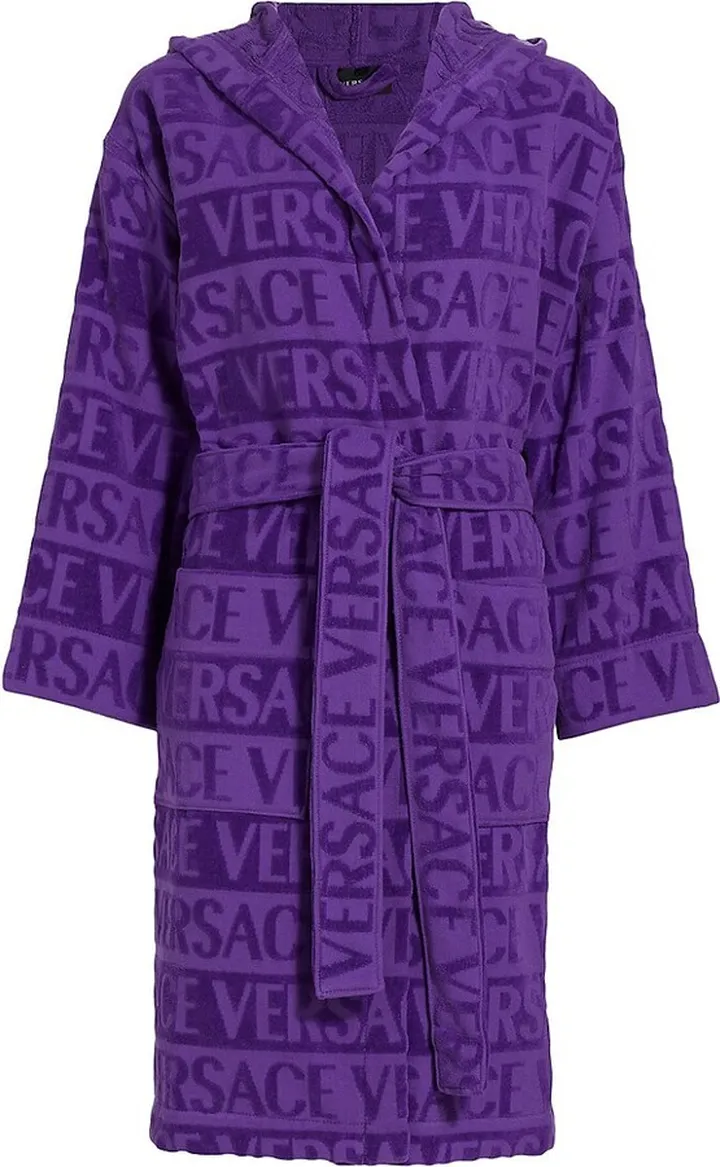 Rhinestone Logo Bathrobe