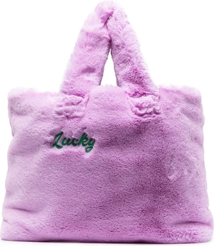 faux-fur Lucky tote bag