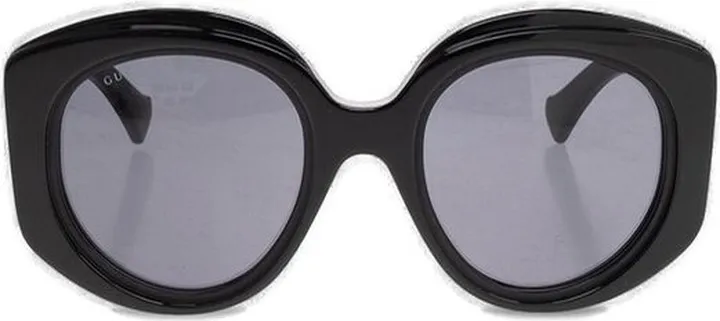 Gucci Eyewear Logo-Plaque Round-Frame Sunglasses