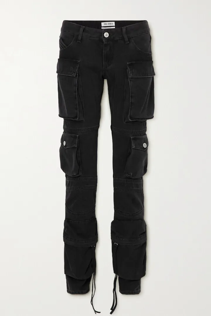 The Attico - Essie Low-rise Tapered Jeans - Black