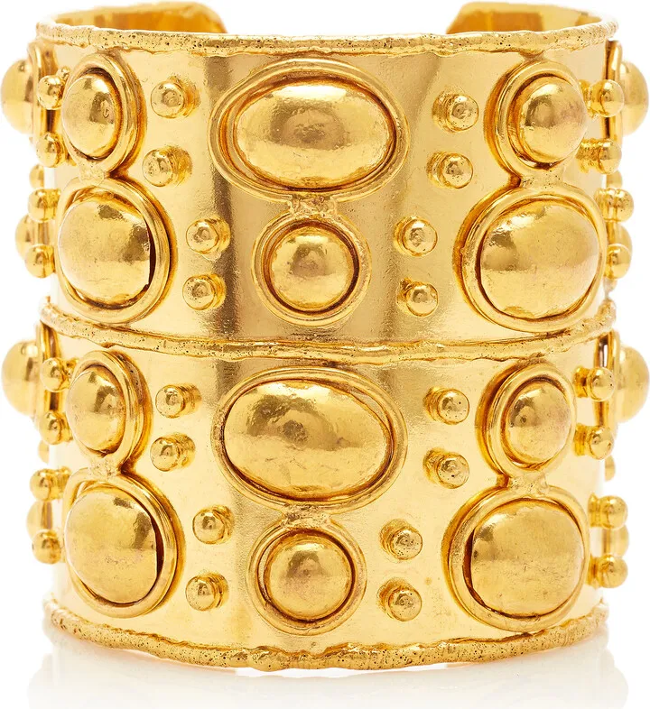 Women's Manchette and Byzance Gold-Plated Wide Cuff
