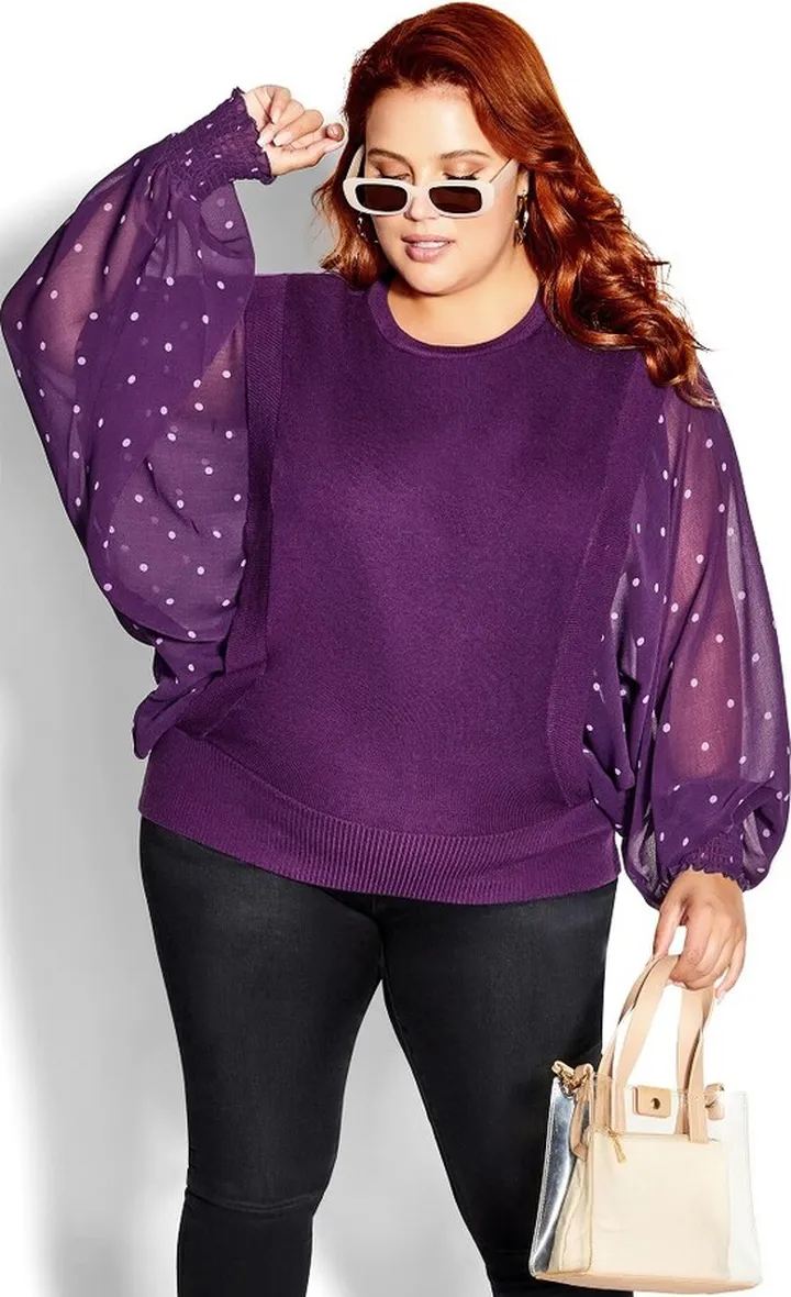 CITY CHIC| Women's Plus Size Gina Top - petunia - 18W