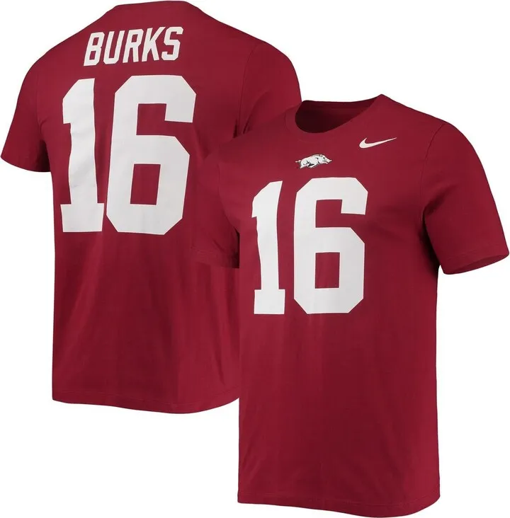 Men's Nike Treylon Burks Cardinal Arkansas Razorbacks 2022 Nfl Draft Name and Number T-shirt