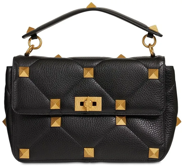 Large Roman Stud leather shoulder bag