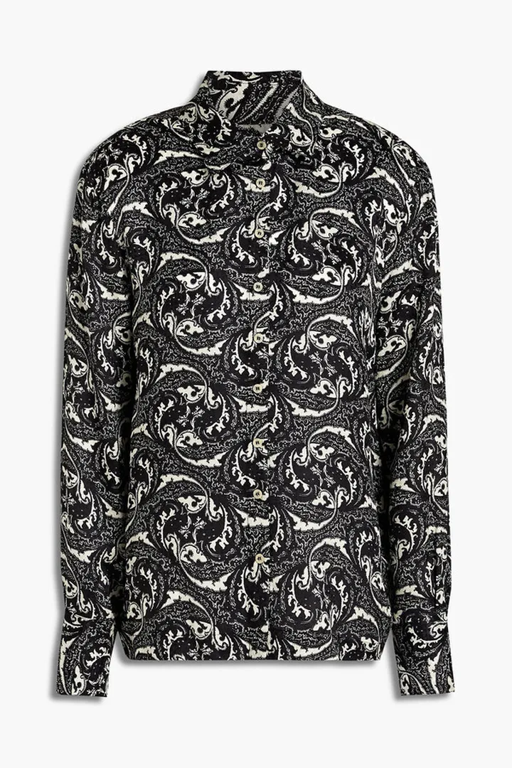 Soko paisley-print satin-jacquard shirt