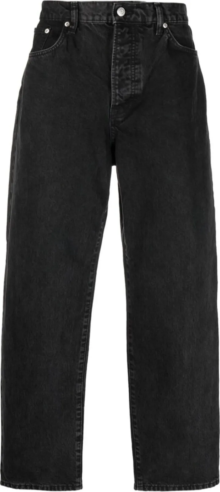 Embroidered-Logo Wide-Leg Jeans